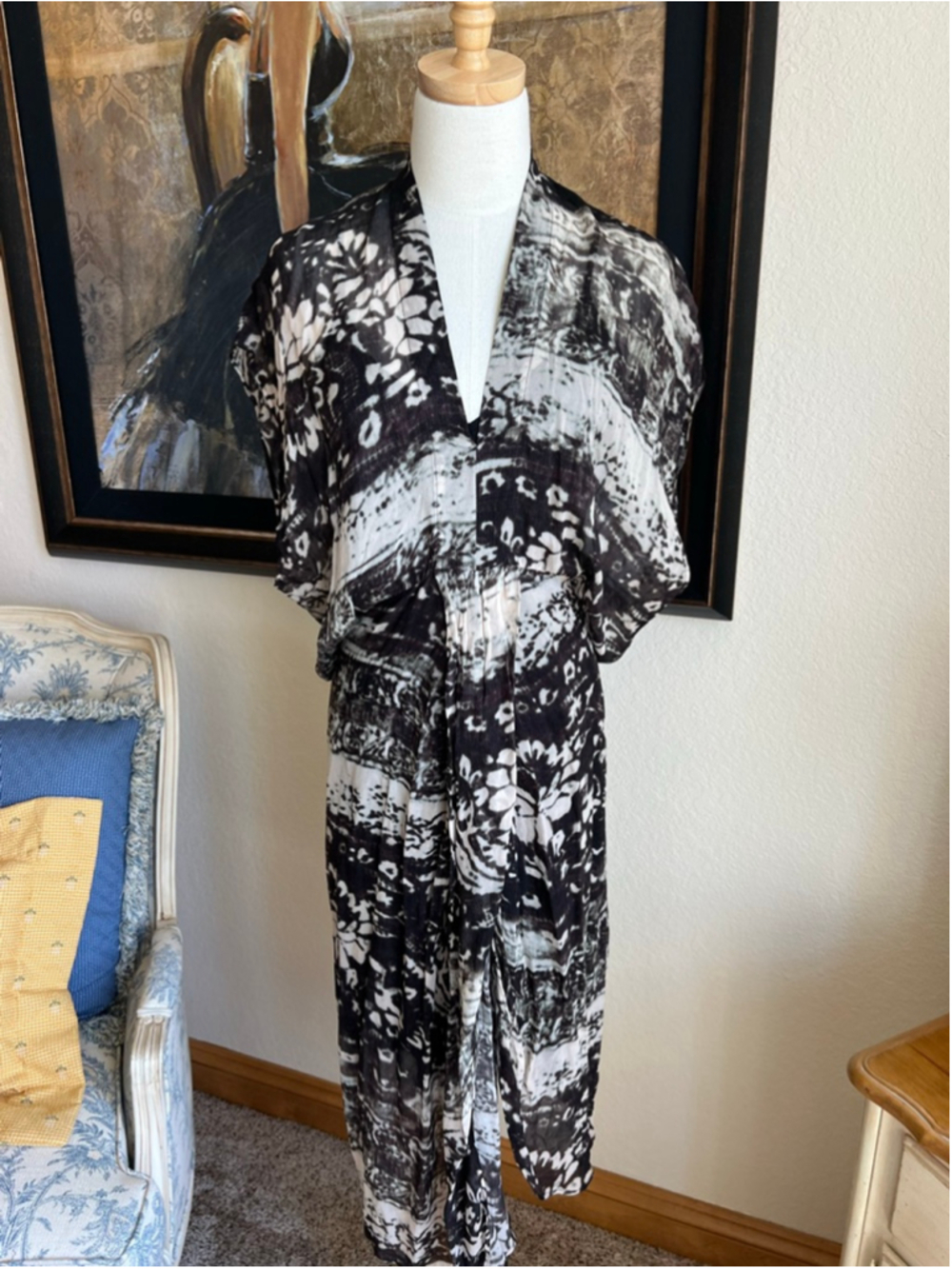 NWT STORM Black & White Abstract Print Dress 8/10